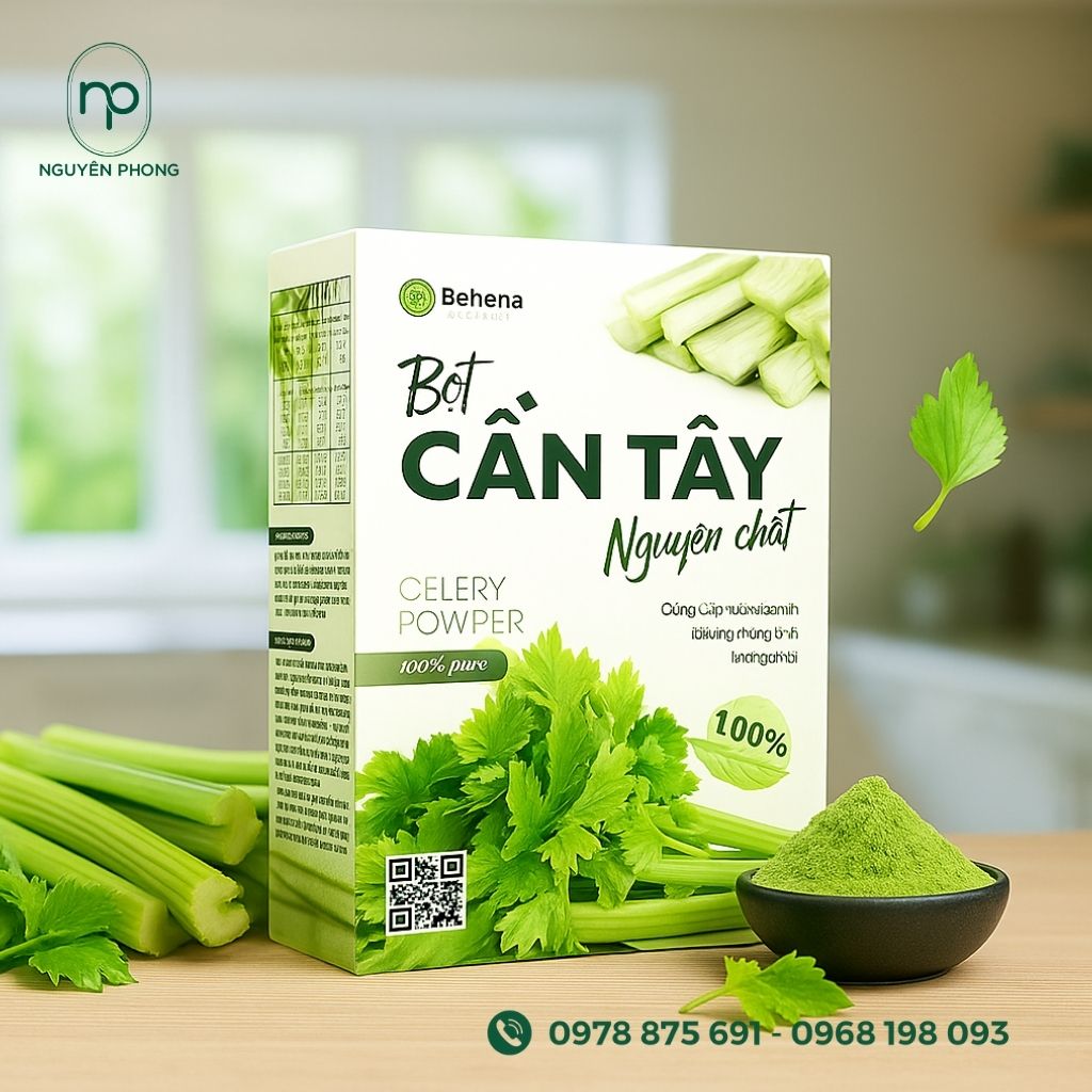 Hộp đựng bột rau cần tây nguyên chất